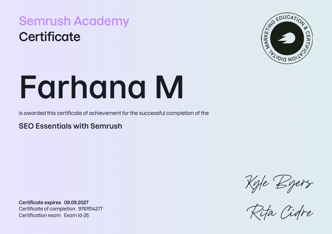 Certificate 1